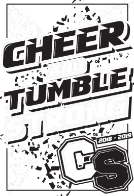 Cheer Strong staff stencil